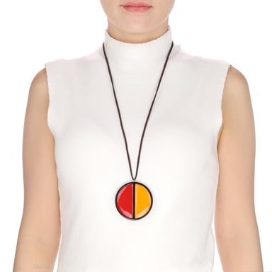 Horn & Lacquer Pendant #13562 - HORN JEWELRY
