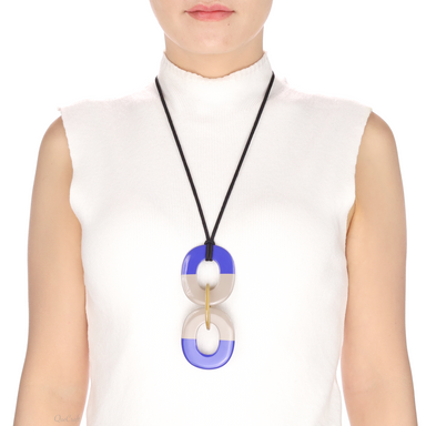 Horn & Lacquer Pendant #13567 - HORN JEWELRY