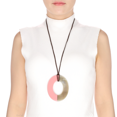 Horn & Lacquer Pendant #13582 - HORN JEWELRY