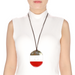 Horn & Lacquer Pendant #13583 - HORN JEWELRY