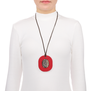 Horn & Lacquer Pendant #13692 - HORN JEWELRY
