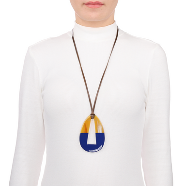 Horn & Lacquer Pendant #13703 - HORN JEWELRY