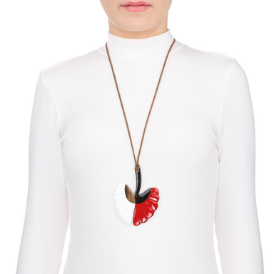 Horn & Lacquer Pendant #13711 - HORN JEWELRY