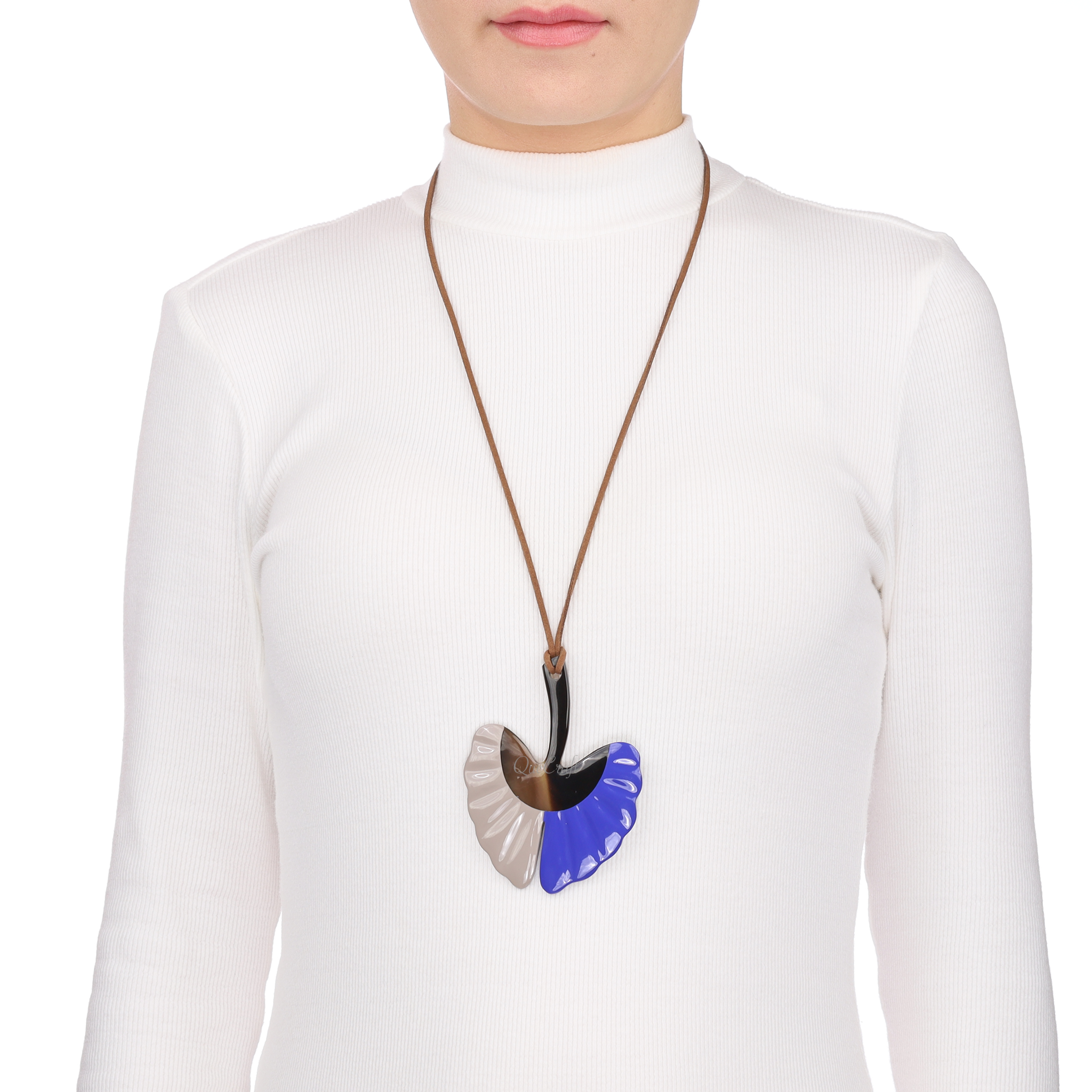 Horn & Lacquer Pendant #13712 - HORN JEWELRY