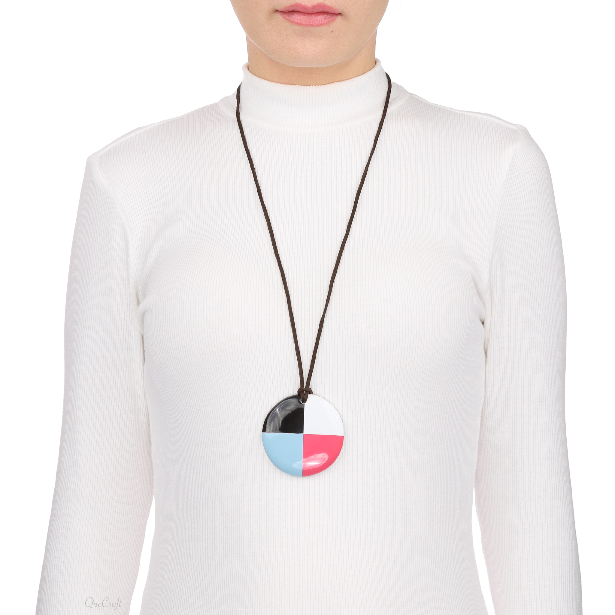 Horn & Lacquer Pendant #13715 - HORN JEWELRY