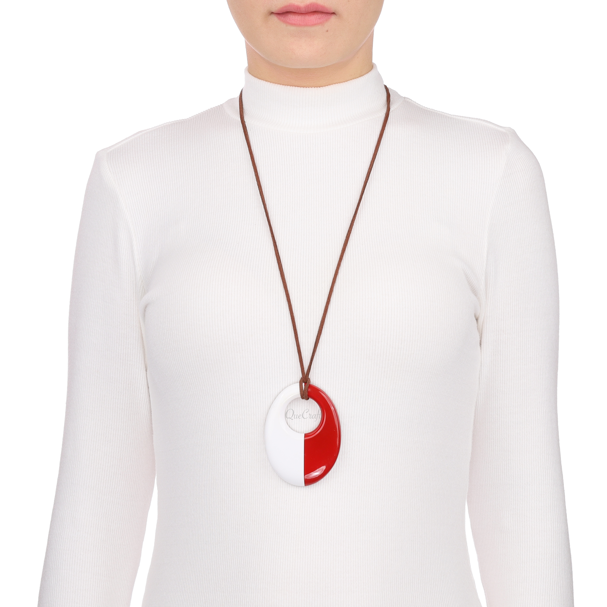 Horn & Lacquer Pendant #13719 - HORN JEWELRY