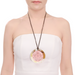 Horn & Lacquer Pendant #13909 - HORN JEWELRY