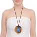 Horn & Lacquer Pendant #13962 - HORN JEWELRY