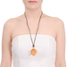 Horn & Lacquer Pendant #13989 - HORN JEWELRY