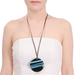 Horn & Lacquer Pendant #13990 - HORN JEWELRY