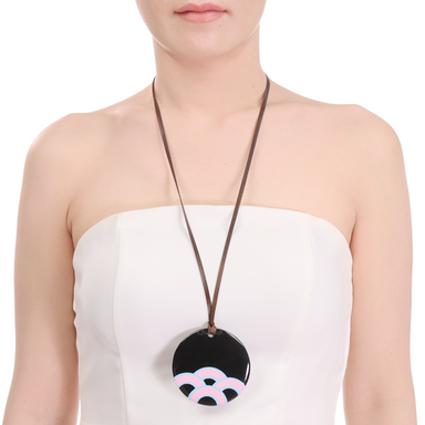 Horn & Lacquer Pendant #13993 - HORN JEWELRY
