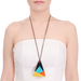 Horn & Lacquer Pendant #13994 - HORN JEWELRY