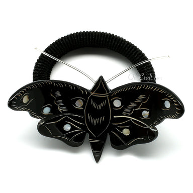Horn & Shell Ponytail Holder #10729 - HORN JEWELRY