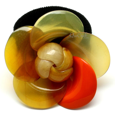 Horn & Lacquer Ponytail Holder #11688 - HORN JEWELRY