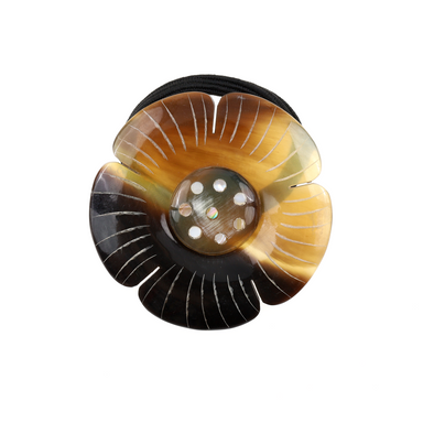 Horn & Shell Ponytail Holder #14106 - HORN JEWELRY