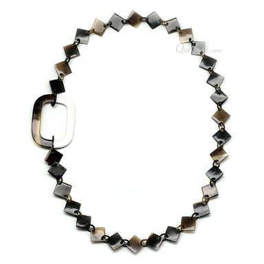 Horn & Lacquer Chain Necklace #11472 - HORN JEWELRY