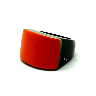Horn & Lacquer Ring #12176 - HORN JEWELRY