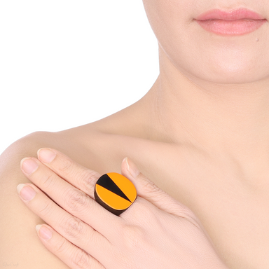 Horn & Lacquer Ring #13803 - HORN JEWELRY