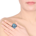 Horn & Lacquer Ring #13829 - HORN JEWELRY