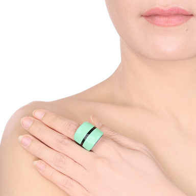Horn & Lacquer Ring #13836 - HORN JEWELRY