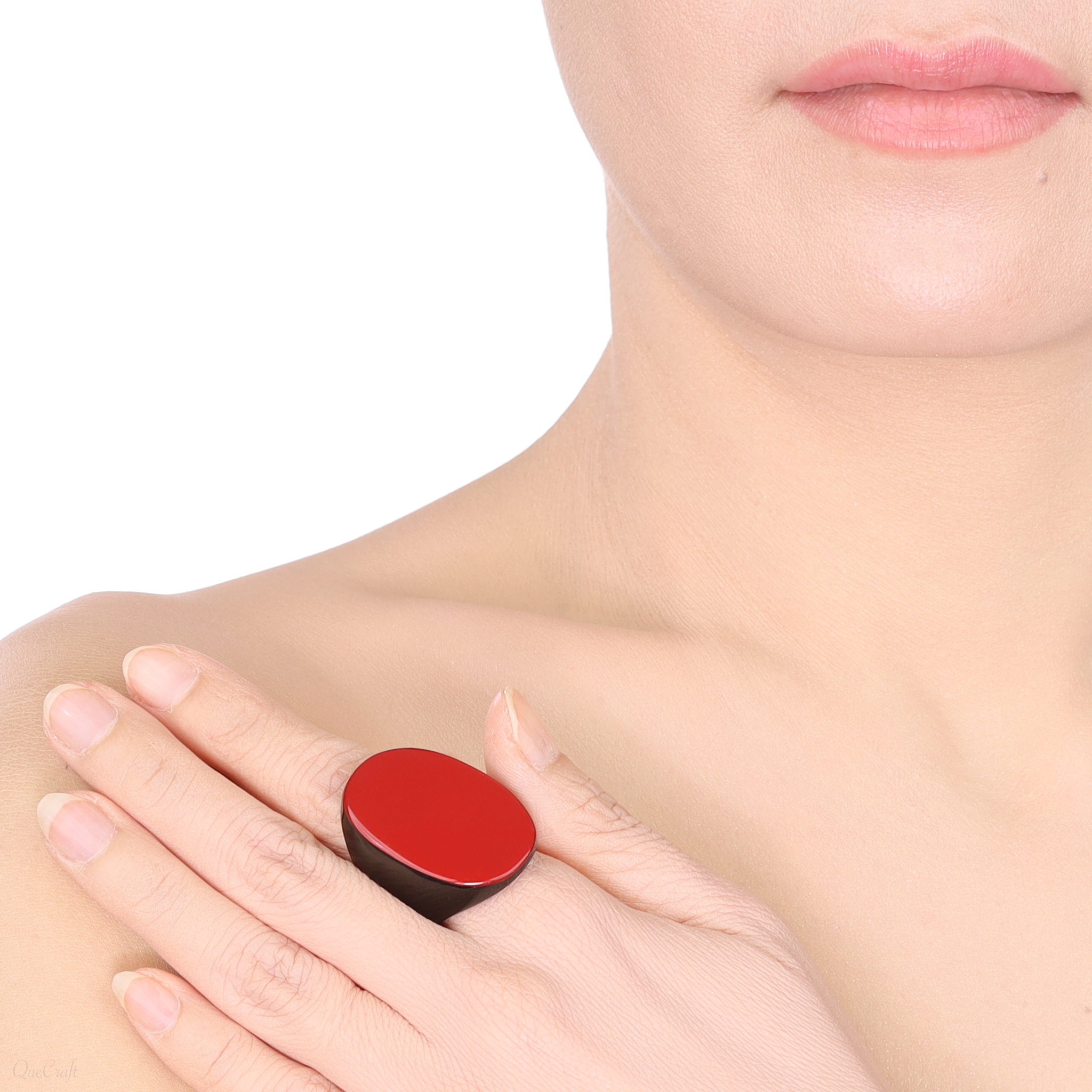 Horn & Lacquer Ring #13845 - HORN JEWELRY