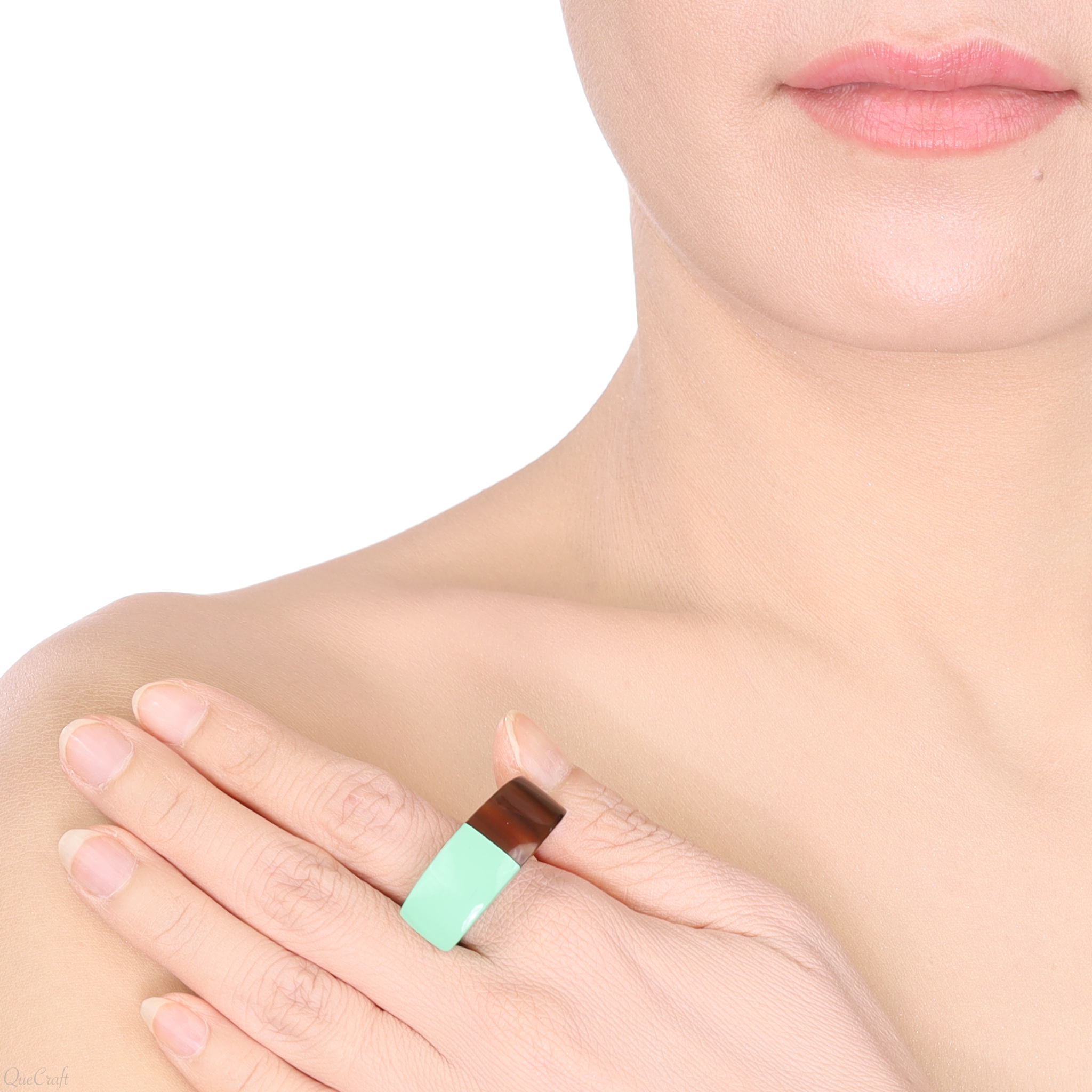 Horn & Lacquer Ring #13856 - HORN JEWELRY