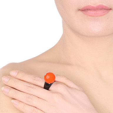 Horn & Lacquer Ring #13970 - HORN JEWELRY