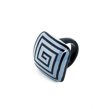 Horn & Lacquer Ring #14233 - HORN JEWELRY