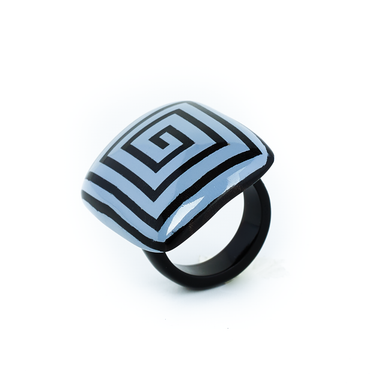 Horn & Lacquer Ring #14233 - HORN JEWELRY