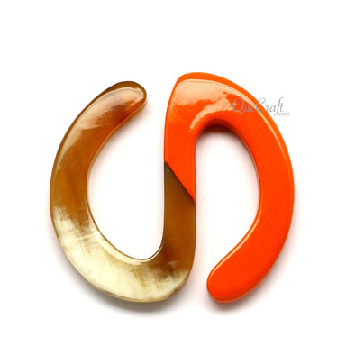Horn & Lacquer Scarf Ring #12375 - HORN JEWELRY