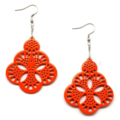 Horn & Lacquer Earrings #4993 - HORN JEWELRY
