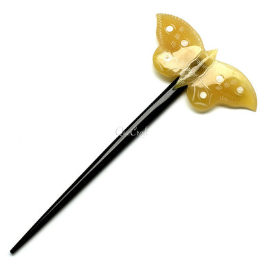 Horn & Shell Hair Stick #10527 - HORN JEWELRY