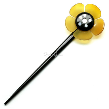 Horn & Shell Hair Stick #10831 - HORN JEWELRY