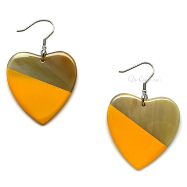 Horn & Lacquer Earrings #4877 - HORN JEWELRY