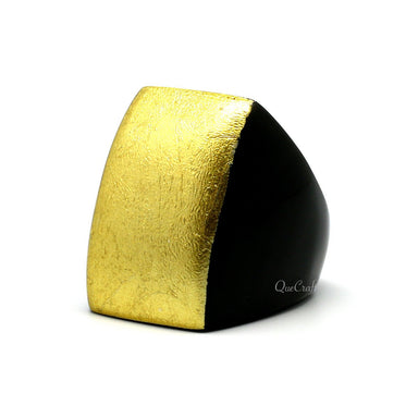 Horn & Lacquer Ring #9752 - HORN JEWELRY